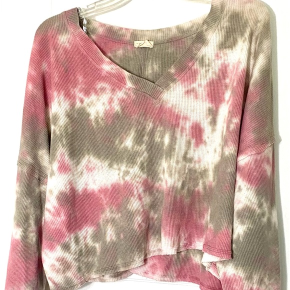 Tye dye long sleeves, cropped sweatshirt - Picture 5 of 5